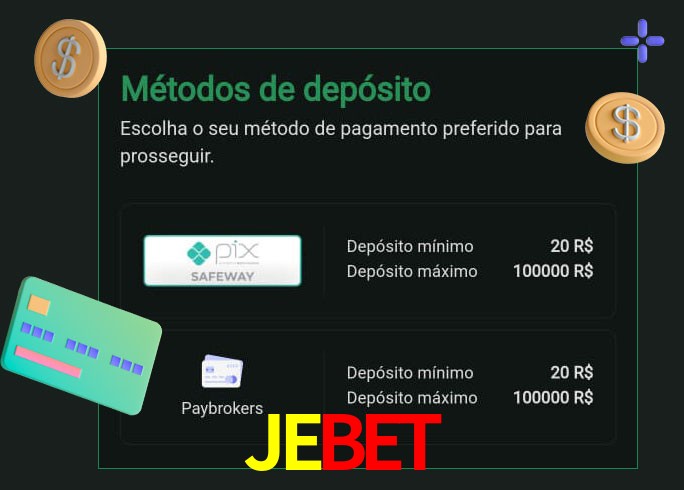 O cassino JEBET oferece uma grande variedade de métodos de pagamento